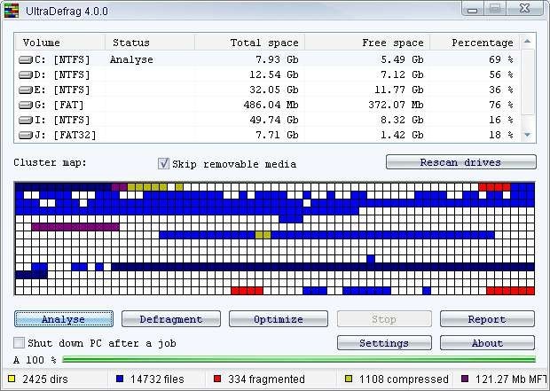 UltraDefrag中文绿色版 V9.0.2