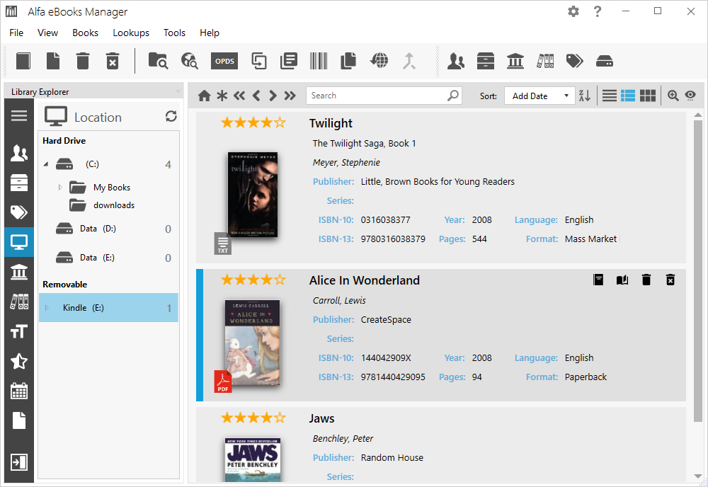 Alfa eBooks Manager中文特别版 V8.4.96.1