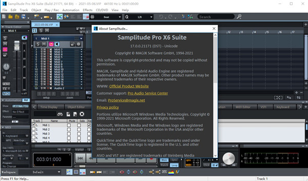 Samplitude Pro X7中文破解版 (音频制作软件) V18.0.2