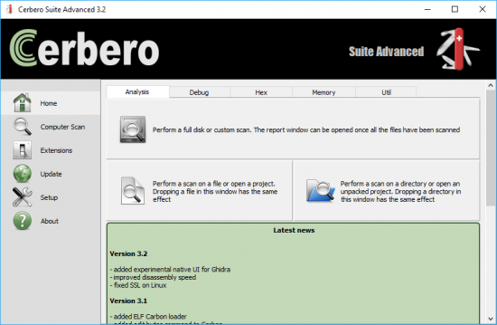 Cerbero Suite Advanced 5特别版(恶意软件分析工具) V5.7