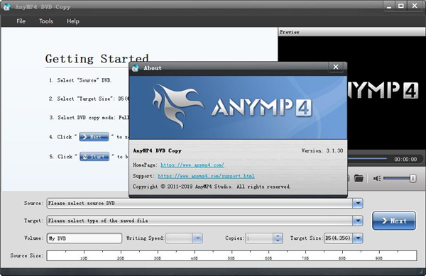 AnyMP4 DVD Copy中文破解版 V3.1.3