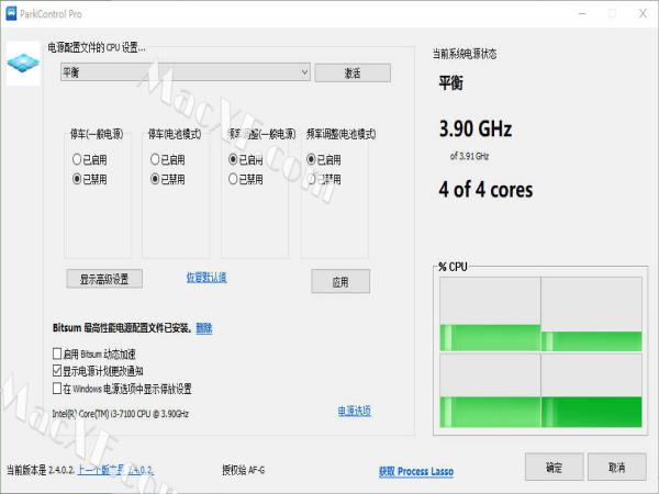 Bitsum ParkControl Pro(CPU优化软件)v2.4.0.2 激活破解版