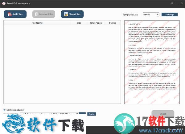 Free PDF Watermark(PDF水印添加工具) v5.8破解版